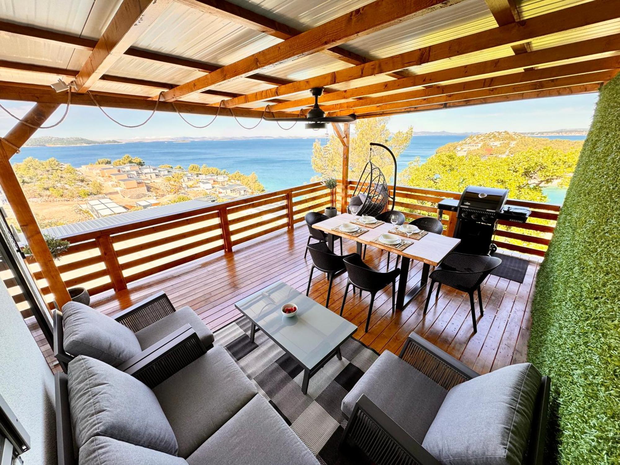 D-View Premium Mobile Home - Panoramic Seaview - 150 M From Beach, Free Parking Драге Екстер'єр фото